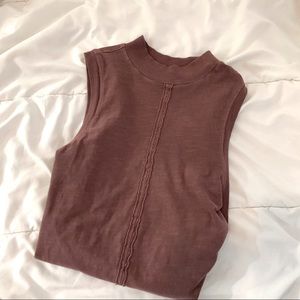 Anthropologie mauve brown tank